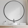 Piper 47.2" Round Wall Mirror – Modern Minimalist Design