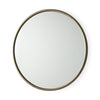 Piper 36" Gold Metal Round Wall Mirror