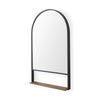 Cora Arched Wall Mirror with Shelf – 40" High, Minimalist Design