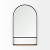 Cora Arched Wall Mirror with Shelf – 40" High, Minimalist Design