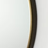 Piper 36" Gold Metal Round Wall Mirror