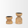 Aleena Wooden Candle Holders