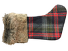 Plaid Flannel & Fur Christmas Stocking