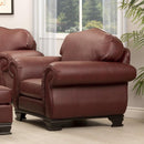Decor-Rest Furniture Stationary Leather Look Chair 3933 Chair IMAGE 2