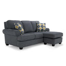 Decor-Rest Furniture Fabric Sectional 2285 Sofa with Chaise IMAGE 1