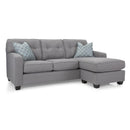 Decor-Rest Furniture Fabric Sectional 2298 Sofa with Chaise IMAGE 1