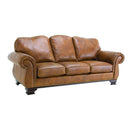 Decor-Rest Furniture Stationary Leather Look Sofa 3933 Sofa (Vermont) IMAGE 1