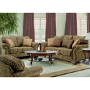 Decor-Rest Furniture Stationary Fabric Loveseat 6933 Loveseat (Brown) IMAGE 2