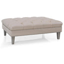 Decor-Rest Furniture Fabric Ottoman 2734 Ottoman (Cream) IMAGE 1