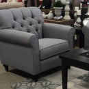 Decor-Rest Furniture Stationary Fabric Chair 2478 Chair (Jitterbug Grey) IMAGE 1