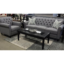 Decor-Rest Furniture Stationary Fabric Chair 2478 Chair (Jitterbug Grey) IMAGE 2