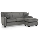 Decor-Rest Furniture Fabric Sectional 2401 Sofa with Chaise IMAGE 1