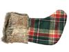 Plaid Flannel & Fur Christmas Stocking