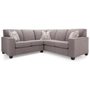 Decor-Rest Furniture Fabric 2 pc Sectional 2705-17/2705-30-ABRIANA-SAND IMAGE 1