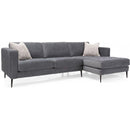 Decor-Rest Furniture Fabric 2 pc Sectional 2795-06/2795-09-RICO-GREY IMAGE 1