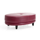 Decor-Rest Furniture Leather Ottoman 3552-O Oval Ottoman IMAGE 1