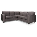 Decor-Rest Furniture Embark Leather Match 2 pc Sectional 3705-07-LHF-LOVE-SPT-VE-BRW/3705-30-RHF-SOFA-SPT-VE-BRW IMAGE 1