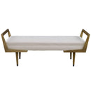 Uttermost 23592 Waylon Modern Ivory Bench IMAGE 1