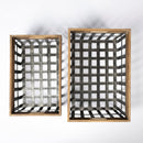 Mercana Chartrand 57851 Wood And Metal Open Crate Style Baskets (Set of 2) IMAGE 3
