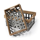 Mercana Chartrand 57851 Wood And Metal Open Crate Style Baskets (Set of 2) IMAGE 4