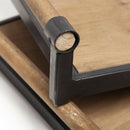 Mercana Benson 67701 Brown Wood Black Metal Trays (Set of 2) IMAGE 7