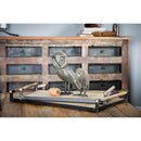 Mercana Benson 67701 Brown Wood Black Metal Trays (Set of 2) IMAGE 8