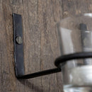 Mercana Burlington 67525-AB Brown Reclaimed Wood 10 Metal Ring Wall Candle Holder IMAGE 2