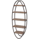 Mercana Metort 50097 Wall Mounted Oval Shaped Multi-Level Wooden Shelf IMAGE 1