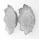 Mercana Miranda 67908 Set of 2 Stamped Metal Lotus Flower Wall Decor IMAGE 3