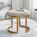 Uttermost 23698 Infinity Gold Accent Stool IMAGE 1
