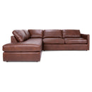Decor-Rest Furniture Malibu Leather 2 pc Sectional Malibu 3068-41/3068-16 2 pc Sectional - Brown Leather IMAGE 1