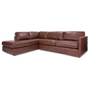 Decor-Rest Furniture Malibu Leather 2 pc Sectional Malibu 3068-41/3068-16 2 pc Sectional - Brown Leather IMAGE 2