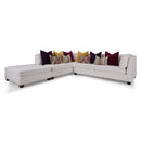 Decor-Rest Furniture Fabric 3 pc Sectional 2875-00/2875-16/2875-16-GUARDIAN-WHITE IMAGE 1