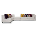 Decor-Rest Furniture Fabric 3 pc Sectional 2875-00/2875-16/2875-16-GUARDIAN-WHITE IMAGE 2