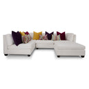 Decor-Rest Furniture Fabric 3 pc Sectional 2875-00/2875-16/2875-16-GUARDIAN-WHITE IMAGE 3