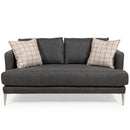 Decor-Rest Furniture Stationary Fabric Loveseat 2089-02 - Pier Graphite Gr33 IMAGE 1