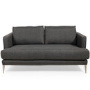 Decor-Rest Furniture Stationary Fabric Loveseat 2089-02 - Pier Graphite Gr33 IMAGE 2