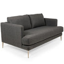 Decor-Rest Furniture Stationary Fabric Loveseat 2089-02 - Pier Graphite Gr33 IMAGE 3