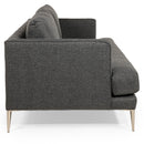 Decor-Rest Furniture Stationary Fabric Loveseat 2089-02 - Pier Graphite Gr33 IMAGE 4