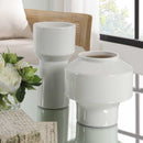 Uttermost 18049 Illumina Abstract White Vases, Set/2 IMAGE 1