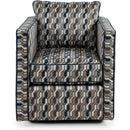 Decor-Rest Furniture Swivel Fabric Accent Chair 2050 Swivel Chair - Percy Navy IMAGE 1