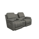 La-Z-Boy Greyson Power Reclining Loveseat w/ Headrest, Lumbar & Console - Blue Grey IMAGE 1