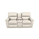 La-Z-Boy Ava Power Reclining Loveseat w/ Headrest & Console - Ivory IMAGE 2