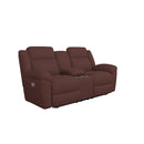 La-Z-Boy Joel Power Reclining Loveseat w/ Headrest, Lumbar & Console - Burgundy IMAGE 1