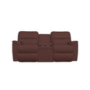 La-Z-Boy Brooks Power Reclining Sofa w/ Console Headrest & Lumbar - Burgundy IMAGE 2