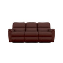 La-Z-Boy Brooks Power Reclining Sofa w/ Headrest & Lumbar - Burgundy IMAGE 2