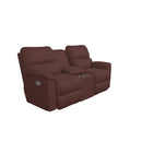 La-Z-Boy Brooks Power Reclining Loveseat w/ Headrest & Console - Burgundy IMAGE 1