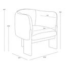Sunpan Trine 111088 Lounge CHair - Rustic Oak IMAGE 9