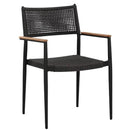 Sunpan Nava 111091 Stackable Dining Arm Chair - Black IMAGE 1