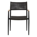 Sunpan Nava 111091 Stackable Dining Arm Chair - Black IMAGE 2
